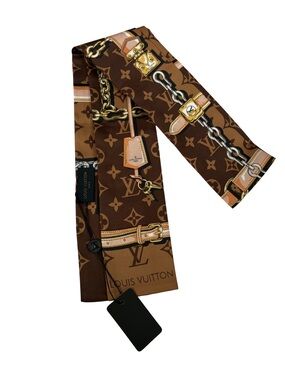 Designer Inspired Monogram Print Large Scarf Square Hair Neck Bag Wrap
